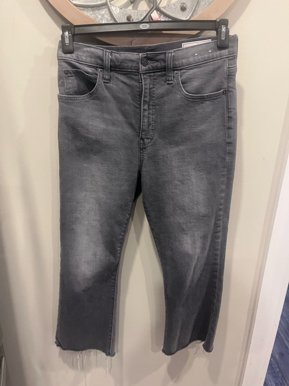 Women’s GAP Gray stonewashed  - high raise kick fit